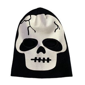 Cracked Skull Open Eye Beanie Cap